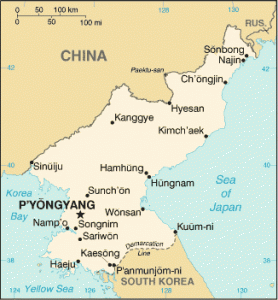 corea del norte mapa