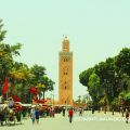 La mezquita Kutubía, Koutoubia, Kutubiya, Jami 'al-Kutubiyah o Kutubiyyin