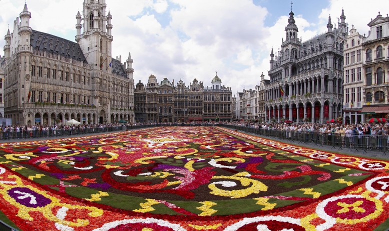 Carpeta floral en Bruselas