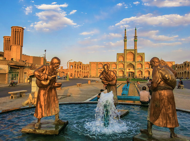 Fuentes en Yazd en Irán