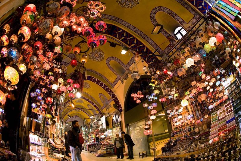 Tiendas del bazar de Estambul