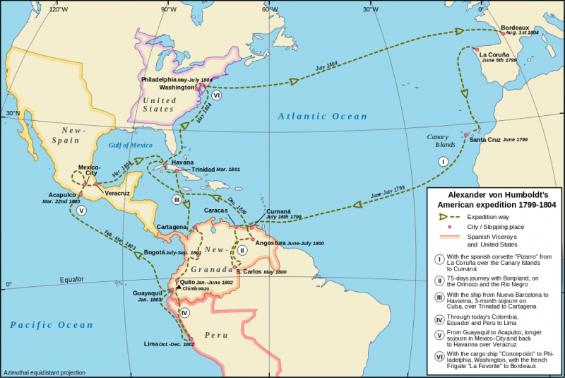 Establecimiento legación Tierra Alexander Von Humboldt, el descubridor del mundo