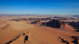 El desierto rojo desde el cielo