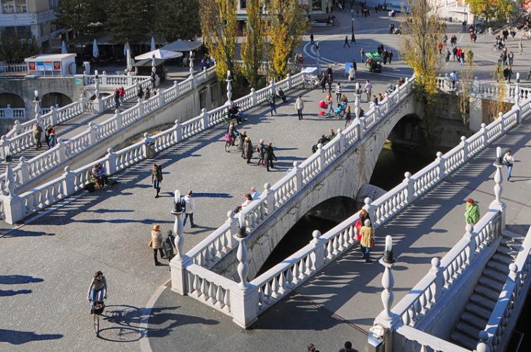 Puentes en el rio Ljubljanica