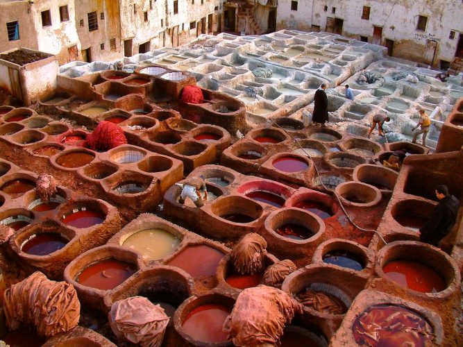 Barrio de los Curtidores en Fez