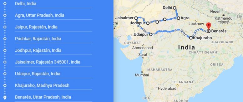 Ruta de 21 días por el norte de India