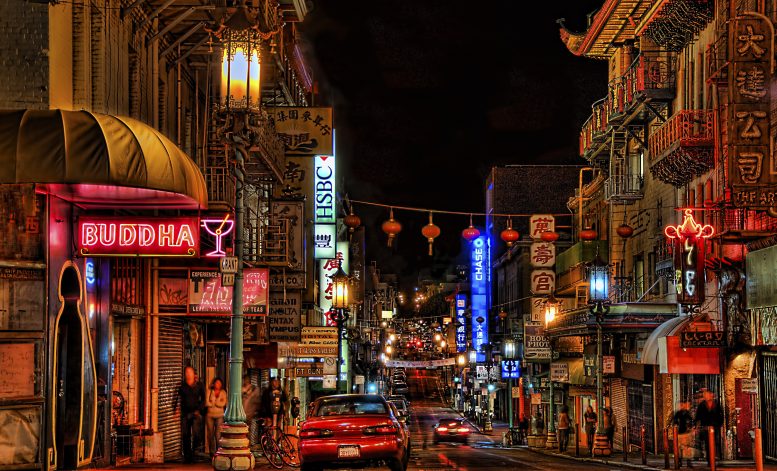 Chinatown de San Francisco de noche
