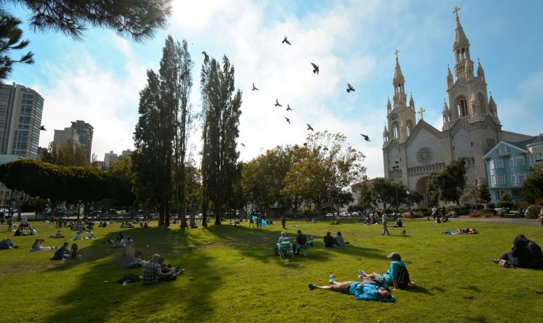 Washington Square Park en North Beach, San Francisco