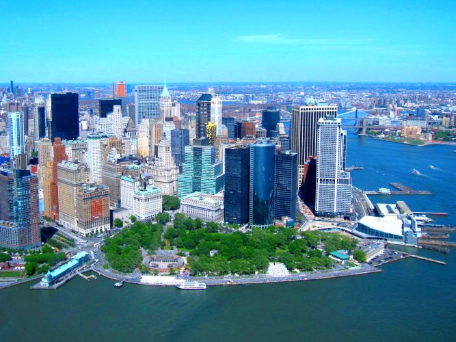 Vistas aereas de Battery Park