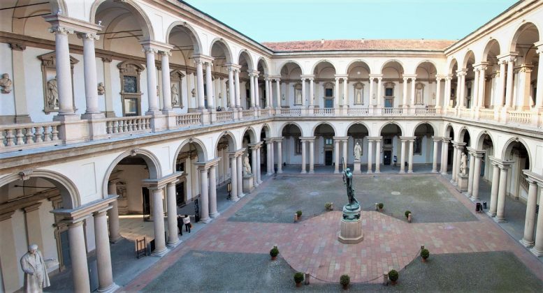 Jardín central de la Pinacoteca di Brera