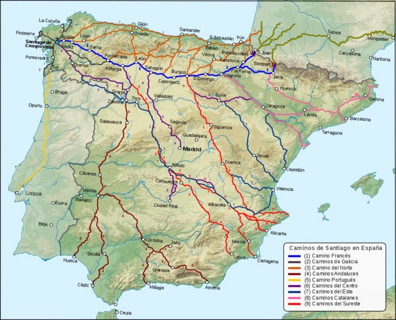 Camino de Santiago en España