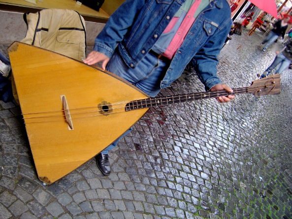 Instrumento típico de Ucrania, la balalaika