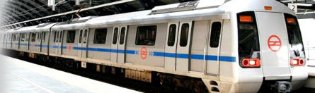 Trenes del metro de Delhi