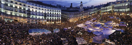 La indignación llena la puerta del sol de Madrid