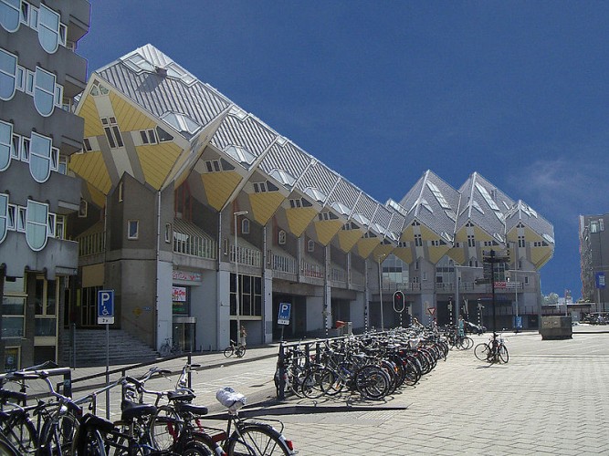 Casa Cubicas, atracción turística de Rotterdam, Países Bajos