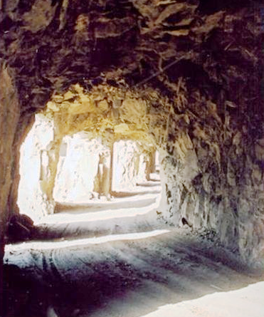 Interior del túnel de Guoliang, en China