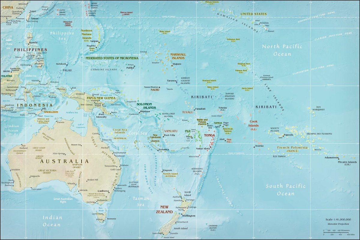 Oceanía y sus 22 países, el continente de las tierras sumergidas | Está