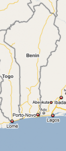 benin mapa