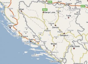 bosnia herzegovina mapa