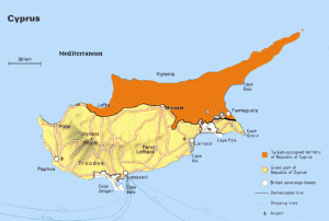 chipre septentrional mapa