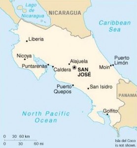 costa rica mapa