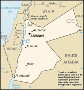 jordania mapa