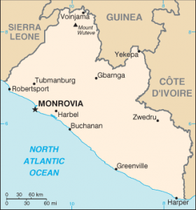 liberia mapa