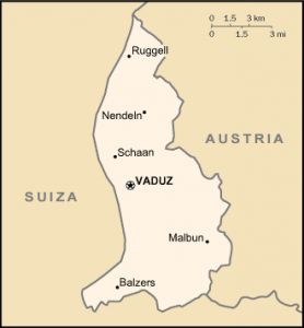 liechtenstein mapa