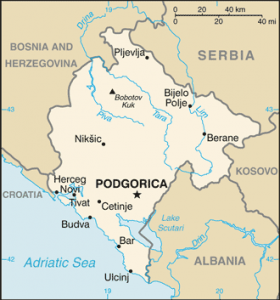 montenegro mapa