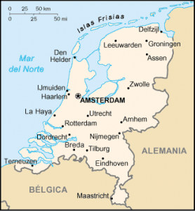 mapa de holanda