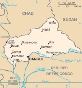 centroafricana republica mapa