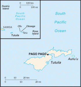 samoa americana mapa