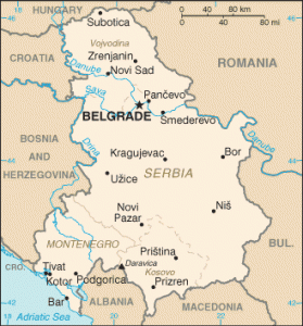 serbia mapa