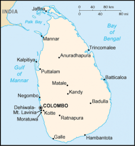 sri lanka mapa