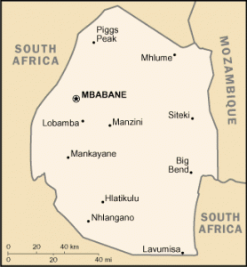 swazilandia mapa