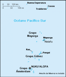 tonga mapa