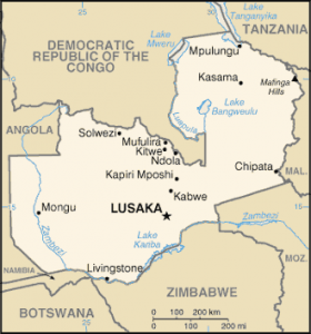 zambia mapa